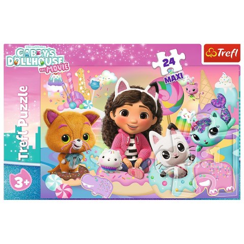 Puzzle - 24 Maxi - Koci Świat Gabby - Koci Domek Gabi - Trefl 14381