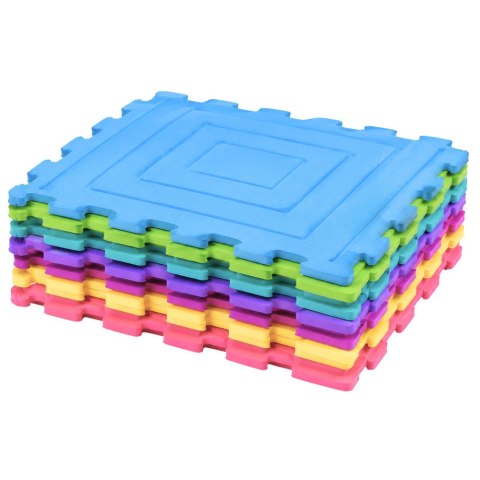 Sensoryczne Puzzle Silikonowe Mata Ścieżka Sensoryczna Kolorowe 25 cm 12el.