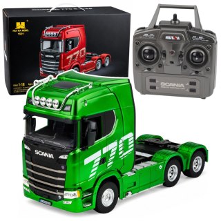 Ciągnik Siodłowy Ciężarówka Scania Zdalnie Sterowana RC Huina Zielony 1:18