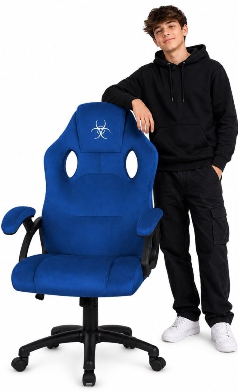 .Fotel obrotowy do biurka CARRERA M ALCANTARA DARK BLUE