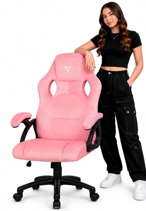 Fotel obrotowy do biurka CARRERA M ALCANTARA PINK