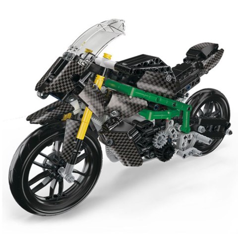 Klocki Konstrukcyjne Motocykl Wyścigowy Sportowy Czarny 656 el.