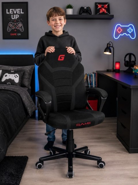 Fotel obrotowy do biurka MARIO BLACK FULL Fabric