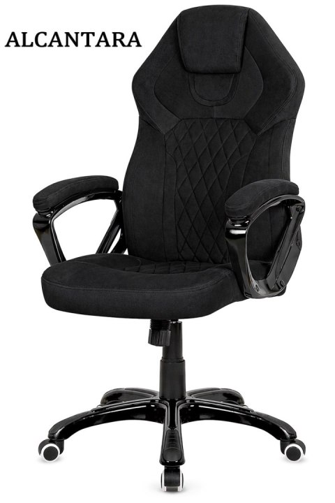 Fotel obrotowy do biurka SPIDER BLACK ALCANTARA