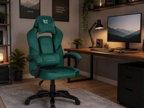 Fotel obrotowy do biurka TITAN GREEN ALCANTARA BASIC