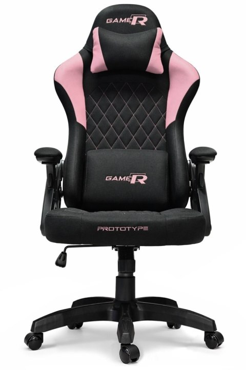 Fotel obrotowy gamingowy DESMO XL PINK FABRIC