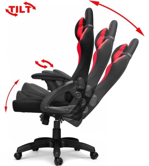 Fotel obrotowy gamingowy DESMO XL RED FABRIC