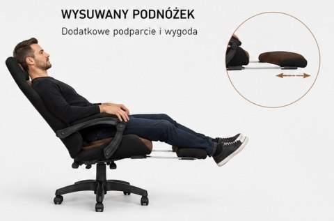 Fotel obrotowy gamingowy DIAVEL PRO FABRIC FULL GREY XL