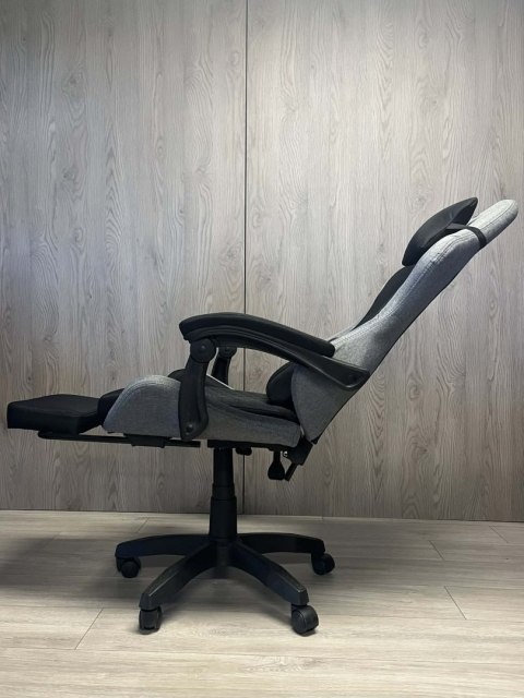 Fotel obrotowy gamingowy DIAVEL PRO FABRIC FULL GREY XL