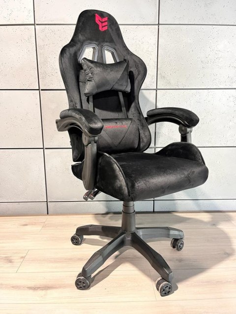 Fotel obrotowy gamingowy ENZO XL BLACK ALCANTARA