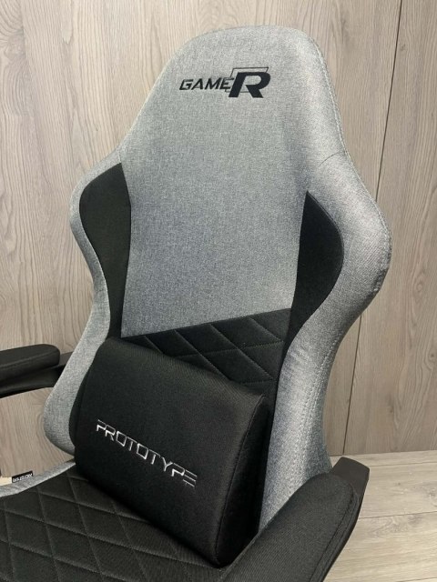 Fotel obrotowy gamingowy EVO FABRIC FULL GREY BLACK XL