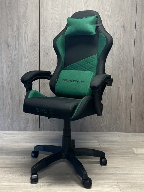 Fotel obrotowy gamingowy EVO FABRIC GREEN XL