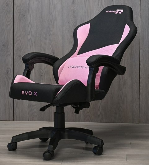 Fotel obrotowy gamingowy EVO FABRIC PINK XL