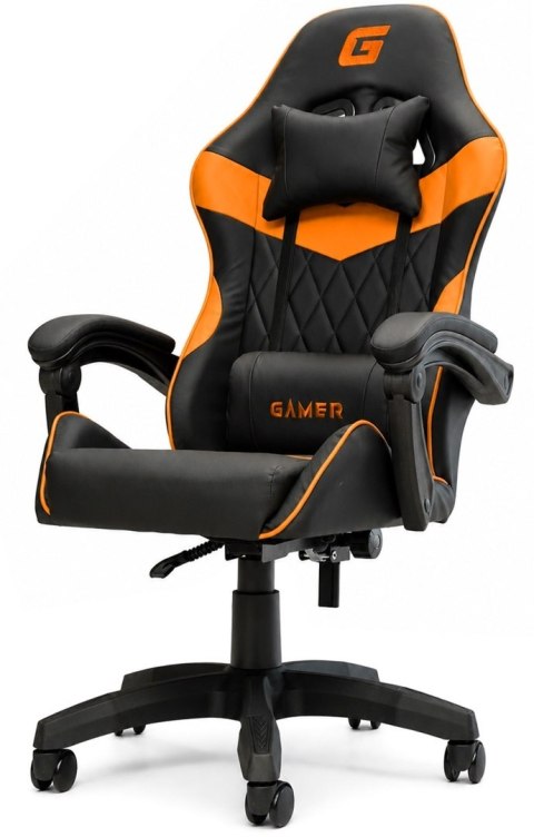 Fotel obrotowy gamingowy EVO PU ORANGE XL