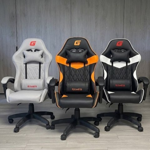 Fotel obrotowy gamingowy EVO PU ORANGE XL