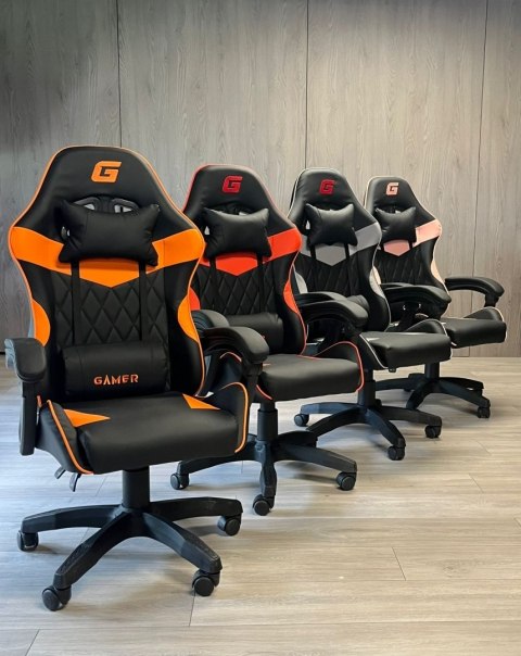 Fotel obrotowy gamingowy EVO PU ORANGE XL