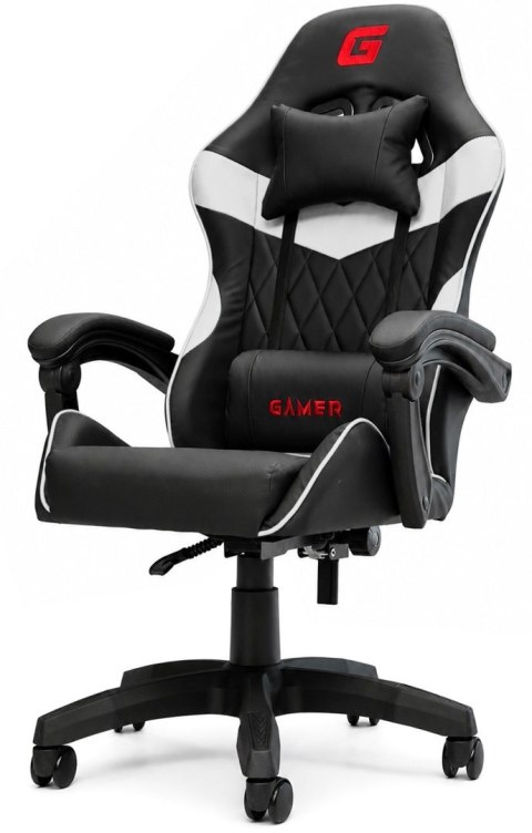 Fotel obrotowy gamingowy EVO PU WHITE XL