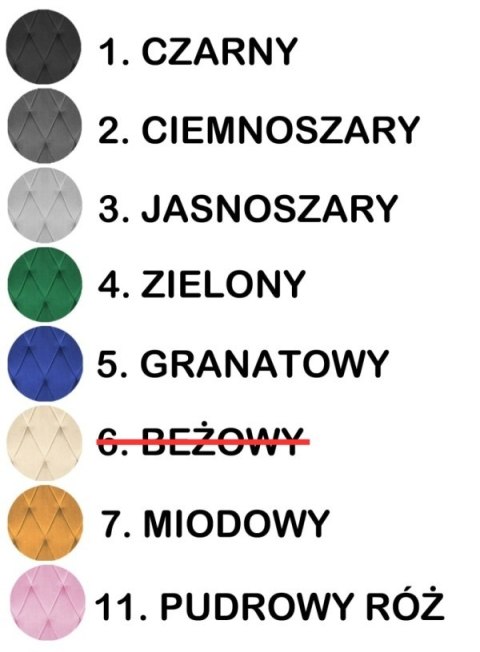 Krzesła tapicerowane TRIO VELVET zestaw 4 sztuk kolory do wyboru