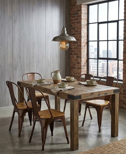Krzesło metalowe loft CORSICA COPPER OAK TOLIX