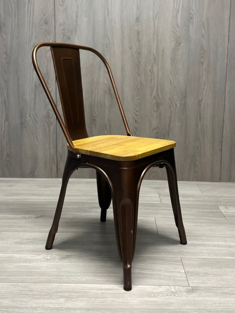 Krzesło metalowe loft CORSICA COPPER OAK TOLIX