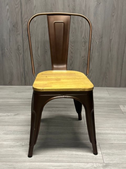 Krzesło metalowe loft CORSICA COPPER OAK TOLIX