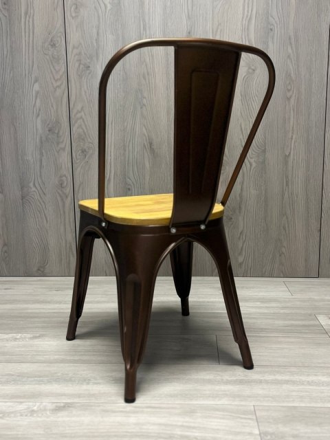 Krzesło metalowe loft CORSICA COPPER OAK TOLIX