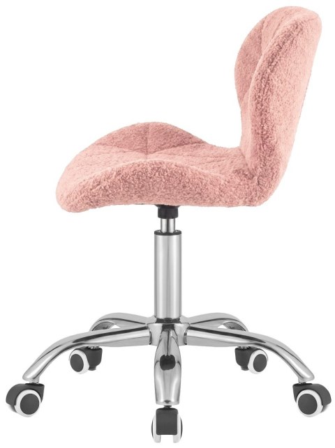 Krzesło obrotowe VASTO OFFICE BARANEK BOUCLE PINK SILVER