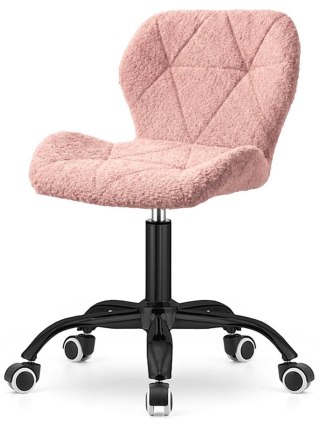 Krzesło obrotowe VASTO OFFICE BARANEK BOUCLE PINK SMOKE