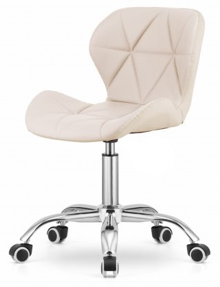 Krzesło obrotowe VASTO OFFICE PU CREAM SILVER
