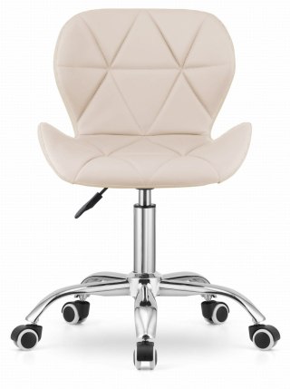Krzesło obrotowe VASTO OFFICE PU CREAM SILVER