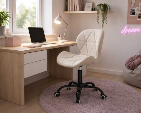 Krzesło obrotowe VASTO OFFICE PU CREAM SMOKE
