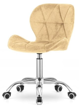 Krzesło obrotowe VASTO OFFICE VELVET BEIGE SILVER