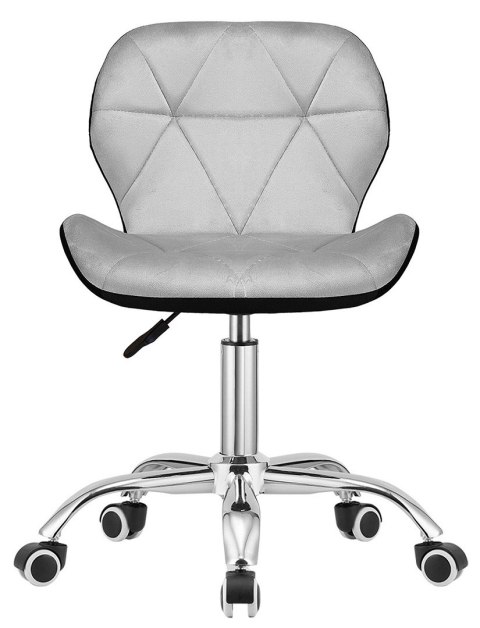 Krzesło obrotowe VASTO OFFICE VELVET BLACK + GREY SILVER