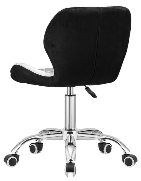 Krzesło obrotowe VASTO OFFICE VELVET BLACK + GREY SILVER