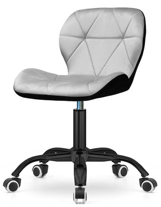 Krzesło obrotowe VASTO OFFICE VELVET BLACK + GREY SMOKE