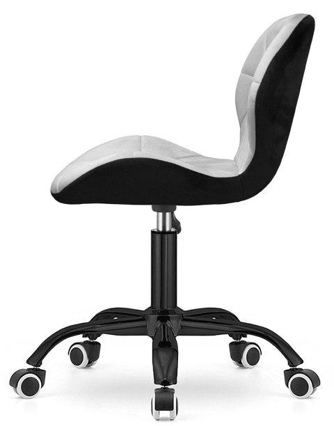 Krzesło obrotowe VASTO OFFICE VELVET BLACK + GREY SMOKE