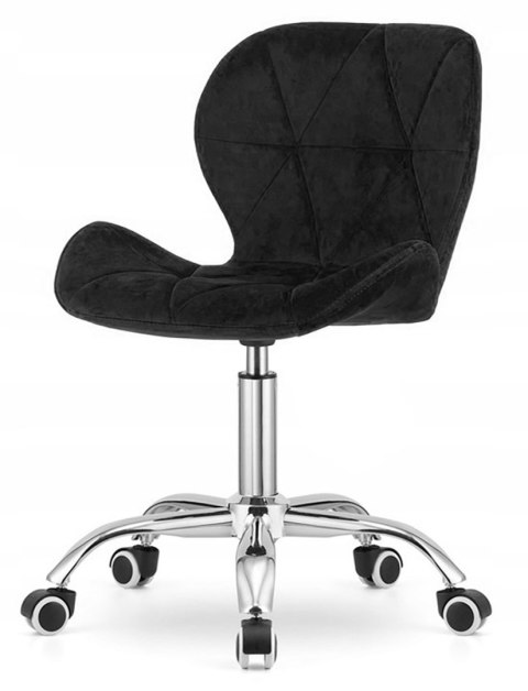 Krzesło obrotowe VASTO OFFICE VELVET BLACK SILVER