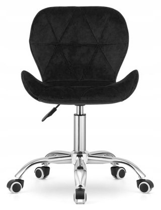 Krzesło obrotowe VASTO OFFICE VELVET BLACK SILVER