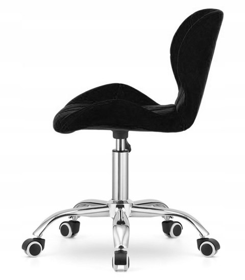 Krzesło obrotowe VASTO OFFICE VELVET BLACK SILVER