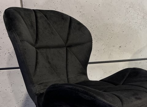 Krzesło obrotowe VASTO OFFICE VELVET BLACK SILVER