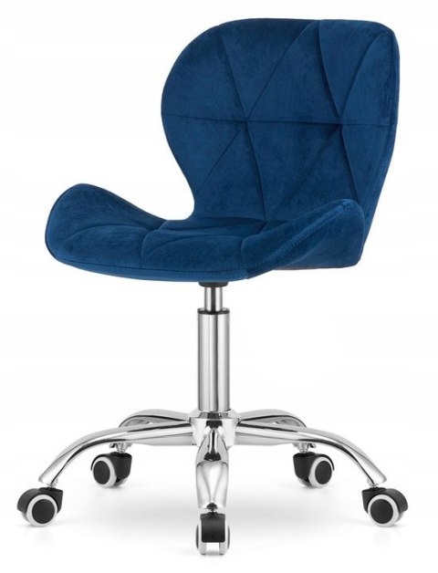Krzesło obrotowe VASTO OFFICE VELVET BLUE SILVER