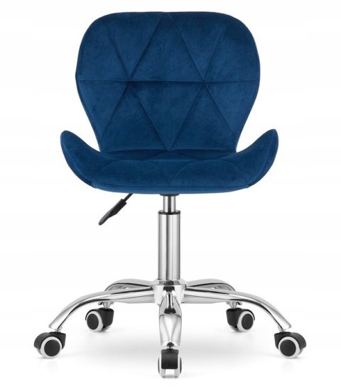 Krzesło obrotowe VASTO OFFICE VELVET BLUE SILVER