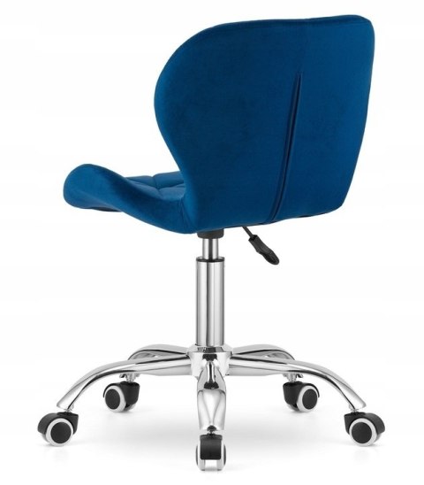 Krzesło obrotowe VASTO OFFICE VELVET BLUE SILVER
