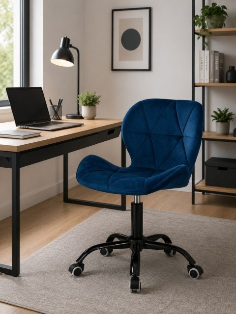 Krzesło obrotowe VASTO OFFICE VELVET BLUE SMOKE