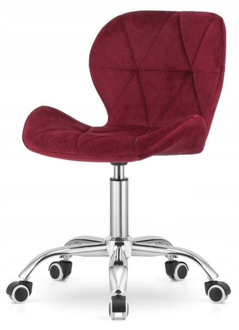 Krzesło obrotowe VASTO OFFICE VELVET BURGUNDY SILVER