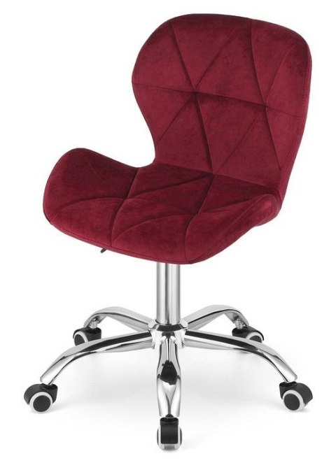 Krzesło obrotowe VASTO OFFICE VELVET BURGUNDY SILVER