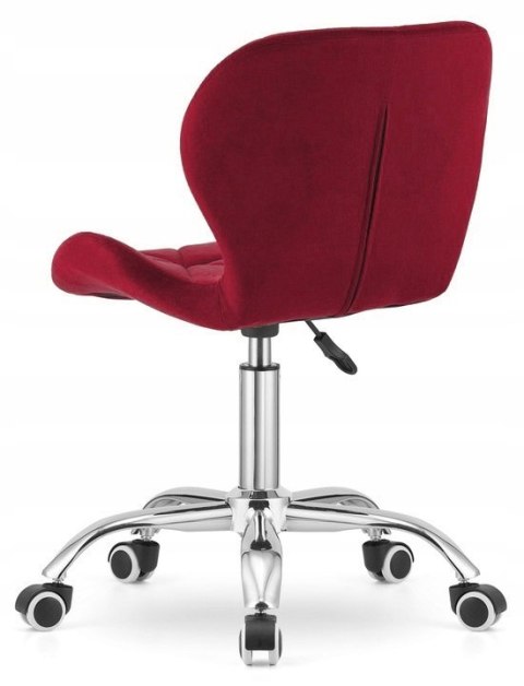 Krzesło obrotowe VASTO OFFICE VELVET BURGUNDY SILVER
