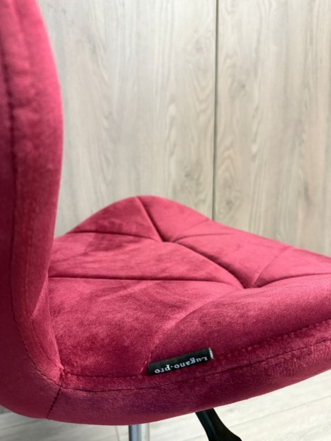 Krzesło obrotowe VASTO OFFICE VELVET BURGUNDY SILVER