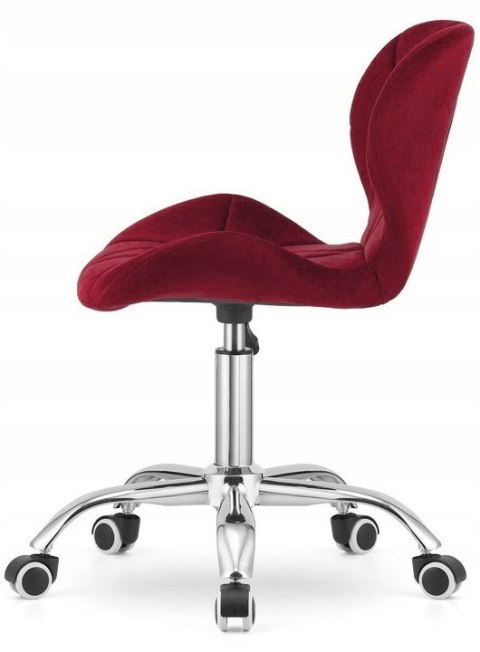 Krzesło obrotowe VASTO OFFICE VELVET BURGUNDY SILVER