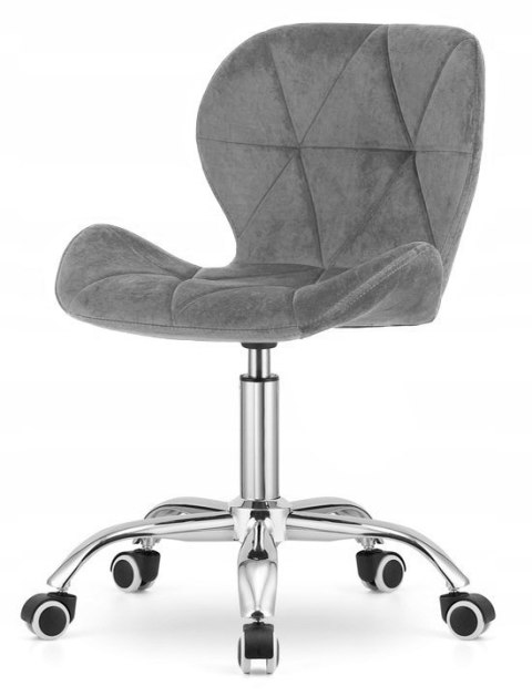 Krzesło obrotowe VASTO OFFICE VELVET DARK GREY SILVER